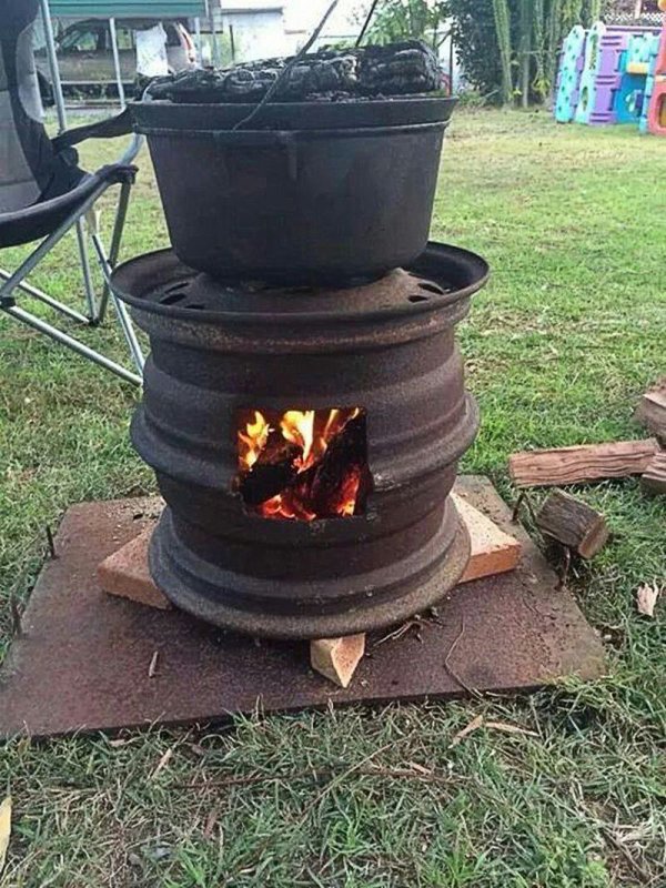 Жаровня из колесных дисков