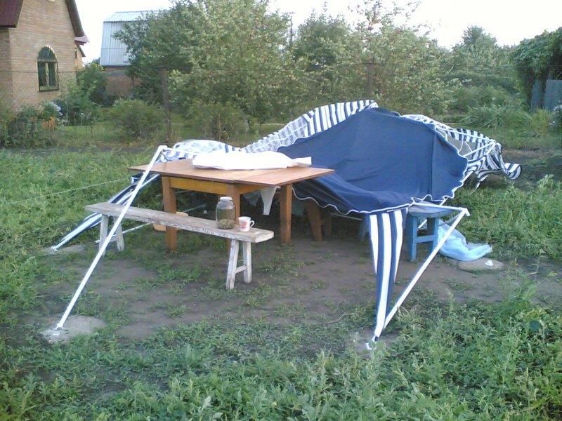 Основание под шатер на даче
