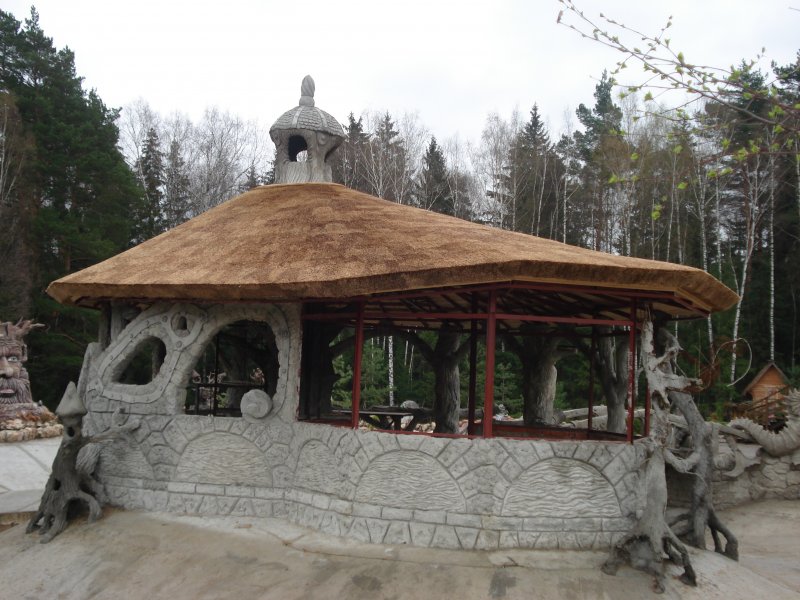 Декоративный бетон беседки
