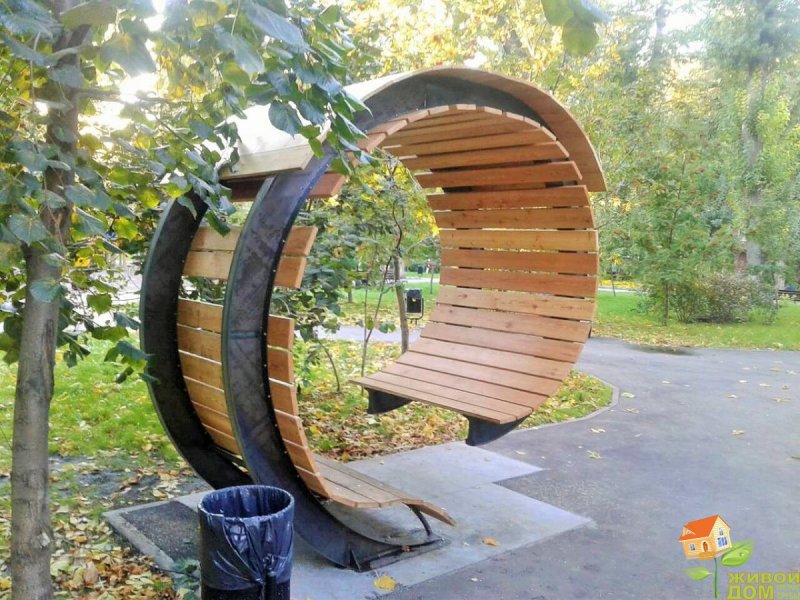 Лавка из шин