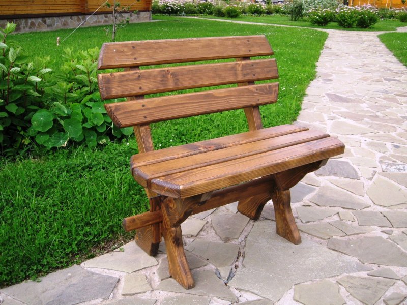 Скамейка Садовая из дерева