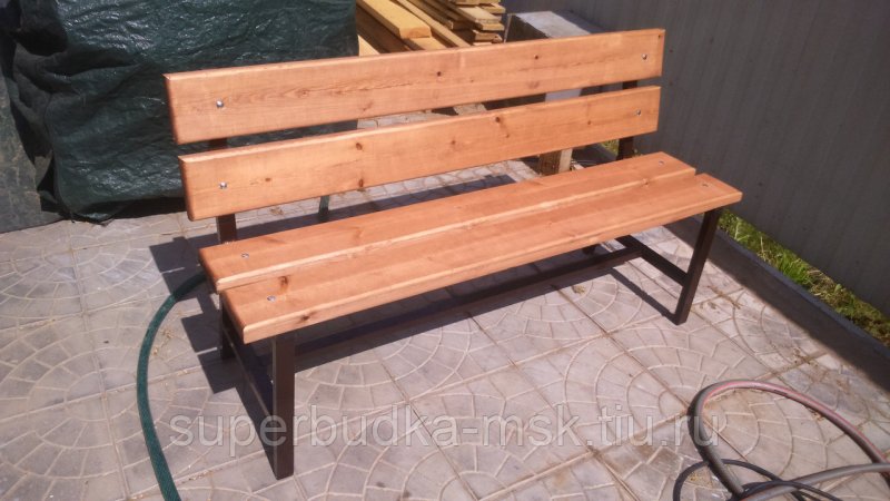 Скамейка Арбат со спинкой 1.5х1х0.95