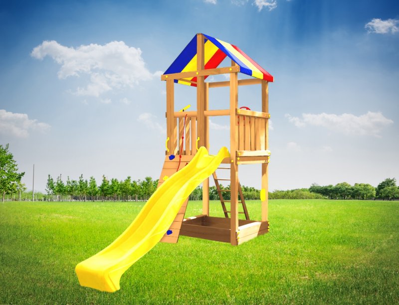 Спортивно-игровой комплекс babysport городок дачный с горкой