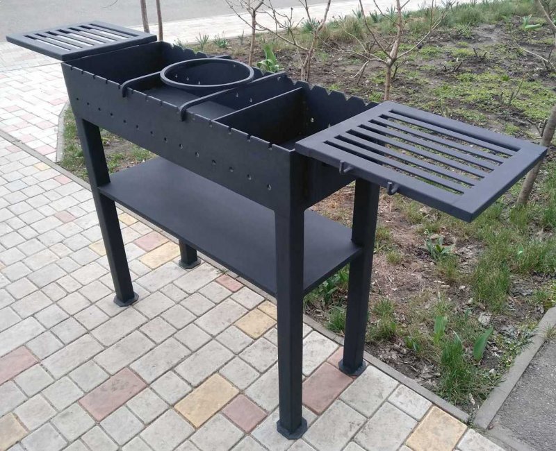 Мангал с коптильной лофт