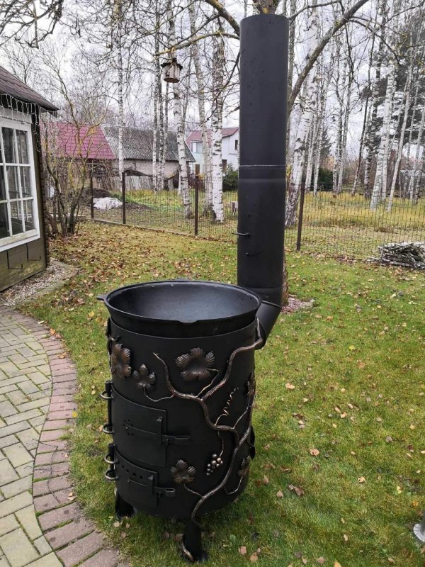 Красивые зоны для казана на дачах