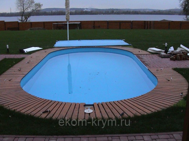 Вкопанный каркасный бассейн Интекс