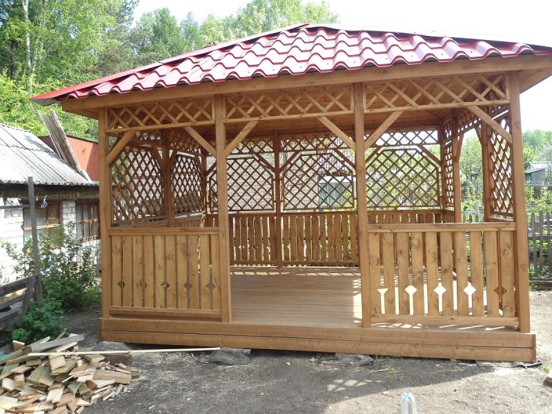 Беседки из дерева своими