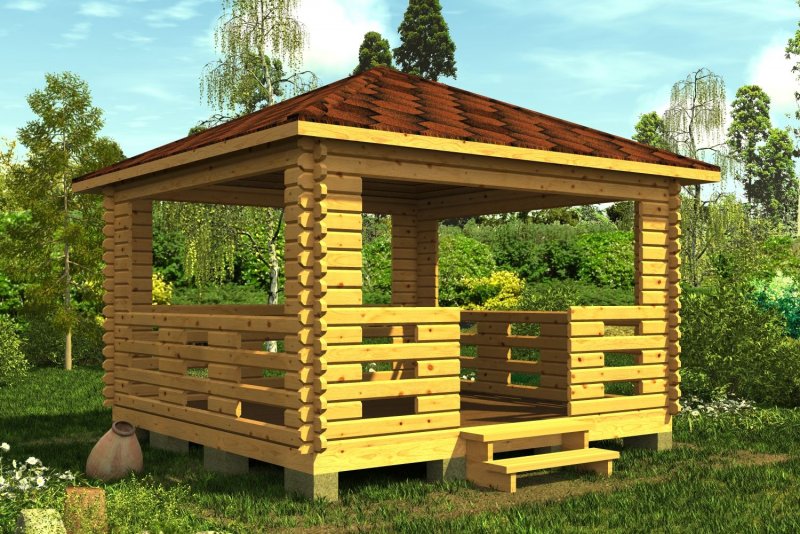 Деревянные беседки из бруса
