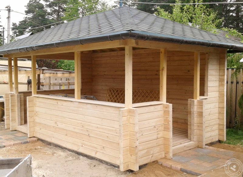 Беседки из квадратного бруса