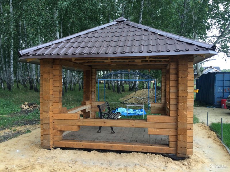 Беседка из бруса 150х150