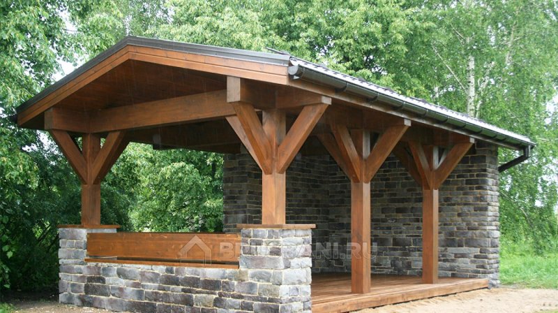 Беседка брусовая Gazebos