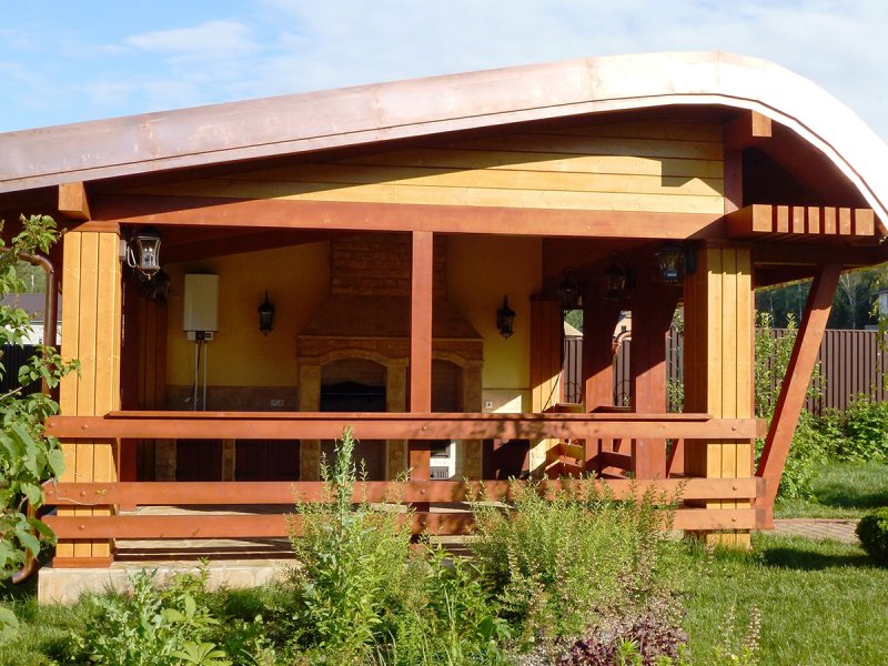 Беседка Садовая, минибрус, 2.8х2.8 м
