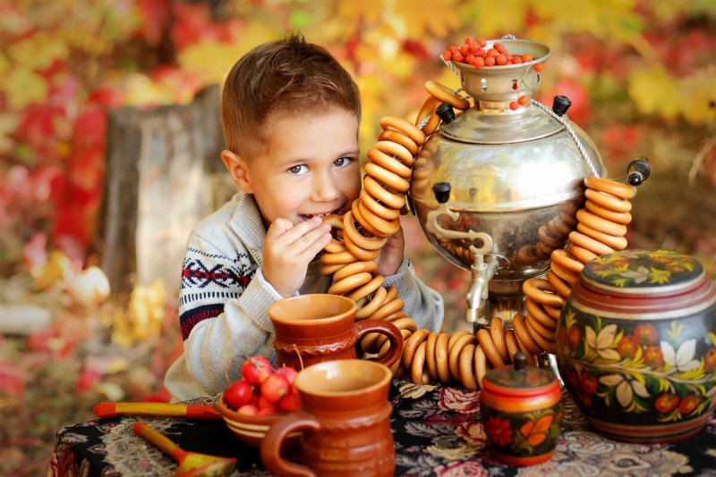 Чаепитие с самоваром
