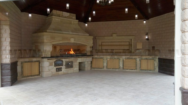 Печь барбекю Дагестанский камень
