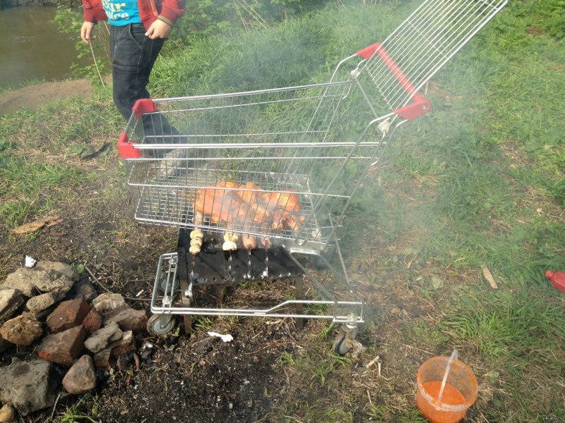 Приколы про шашлыки на природе