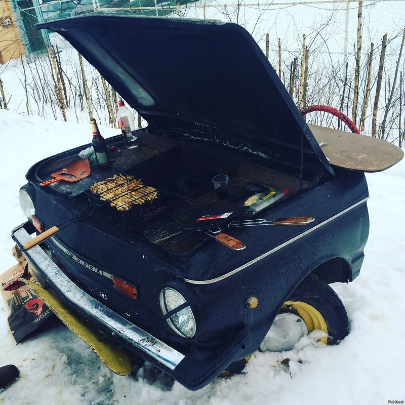 Мангал из капота автомобиля