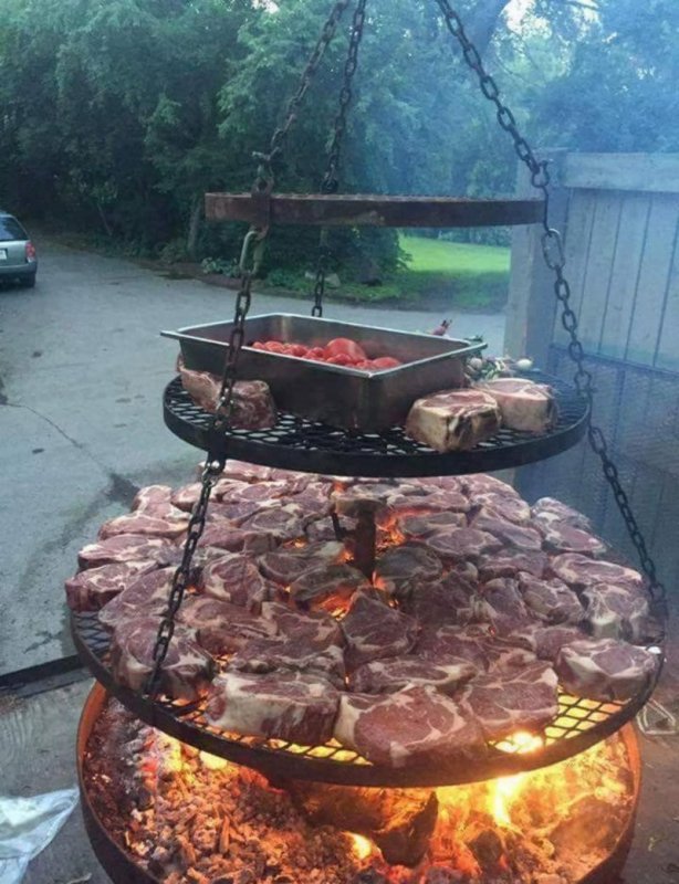 Мангал в шашлычной