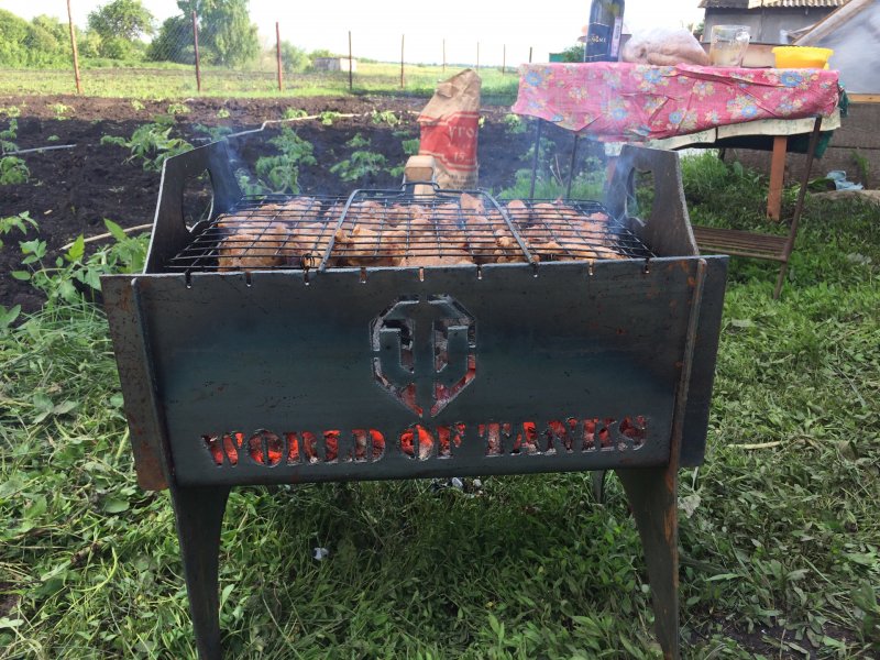 Кованый кот с мангалом