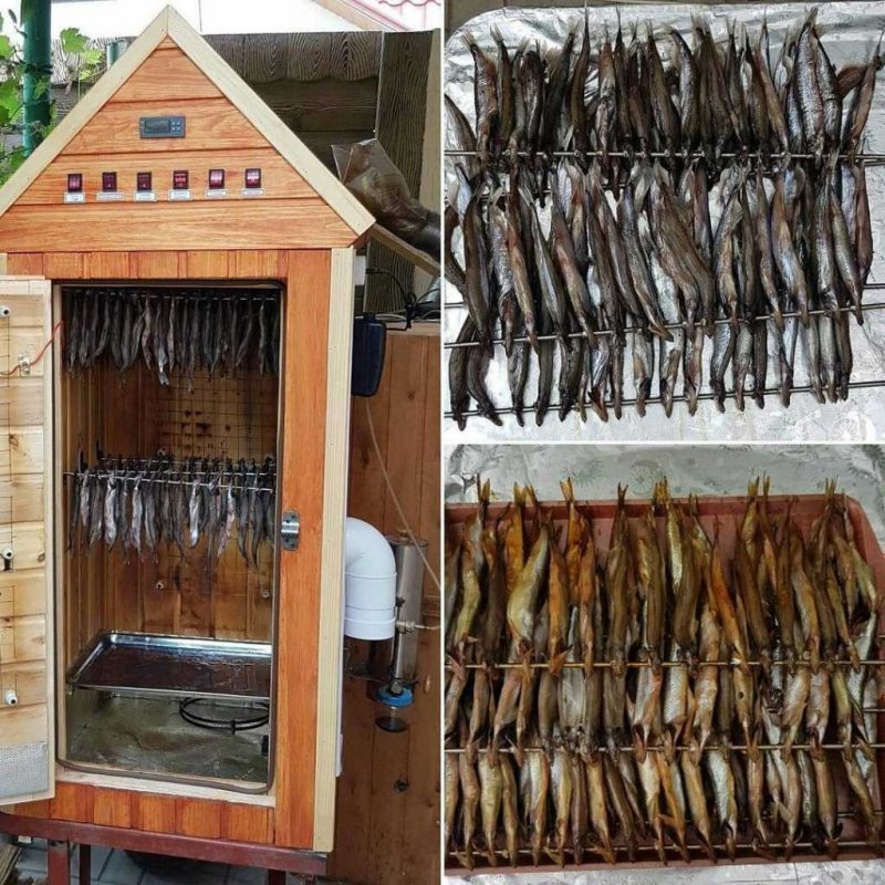 Шкаф для копчения из дерева