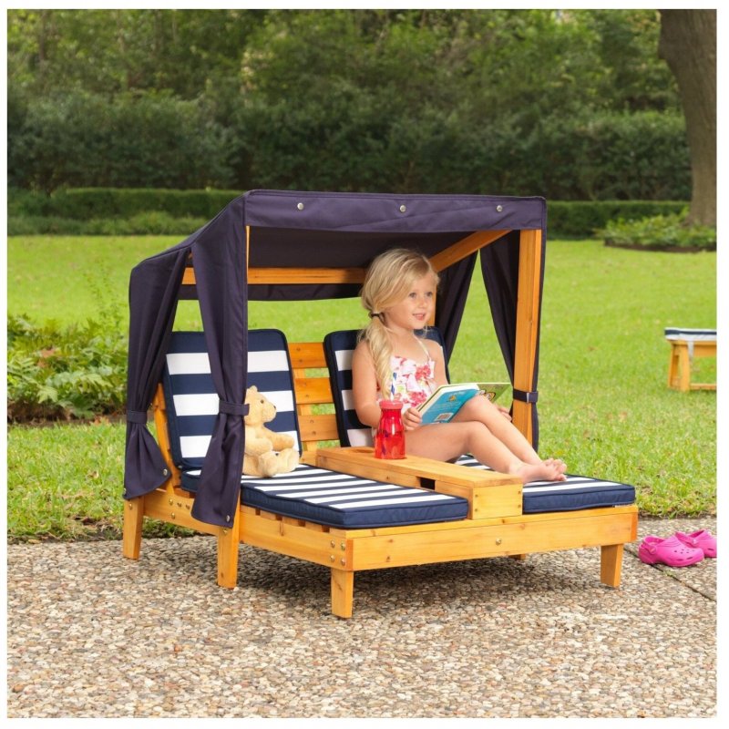Шезлонг kidkraft детский для двоих с тентом