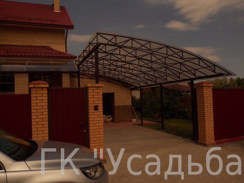 Навес под авто перед домом