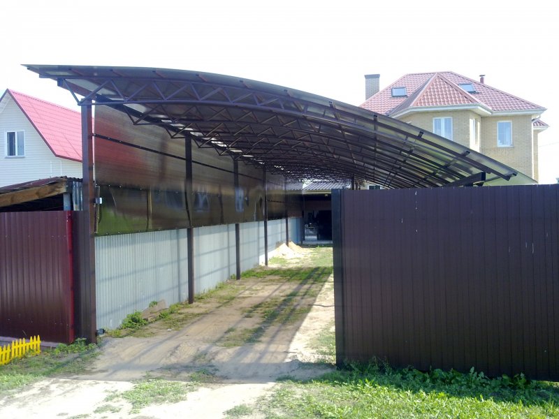 Навес гаражный 100х30