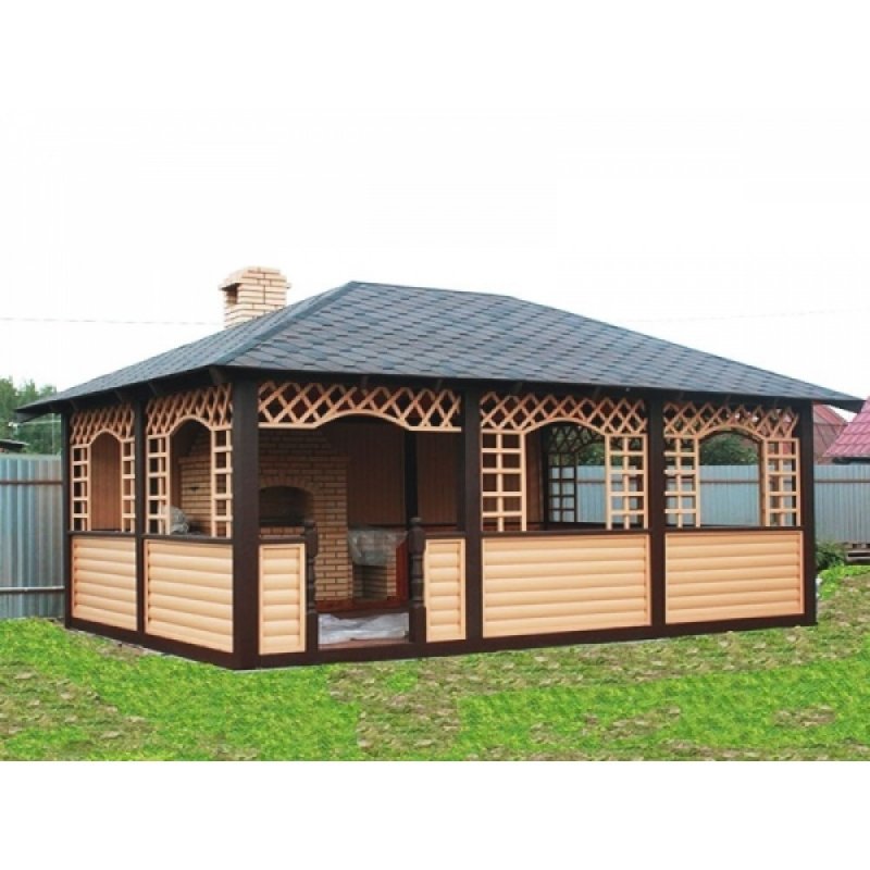 Беседка 6х4 из бруса 150х150