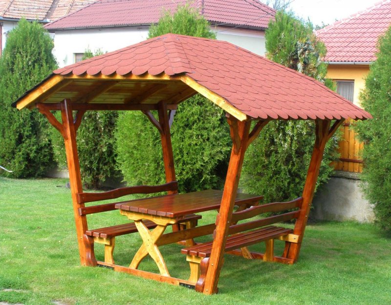 Стол и лавки для беседки
