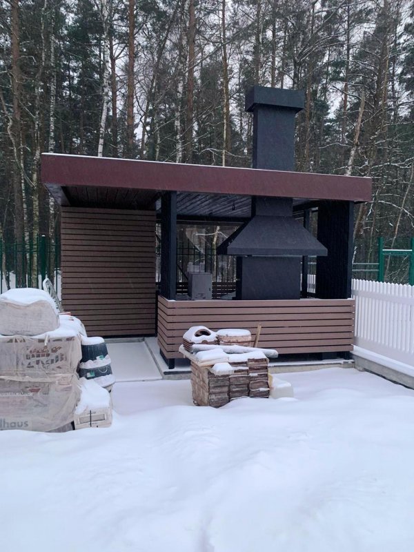 Зимние беседки с зоной барбекю