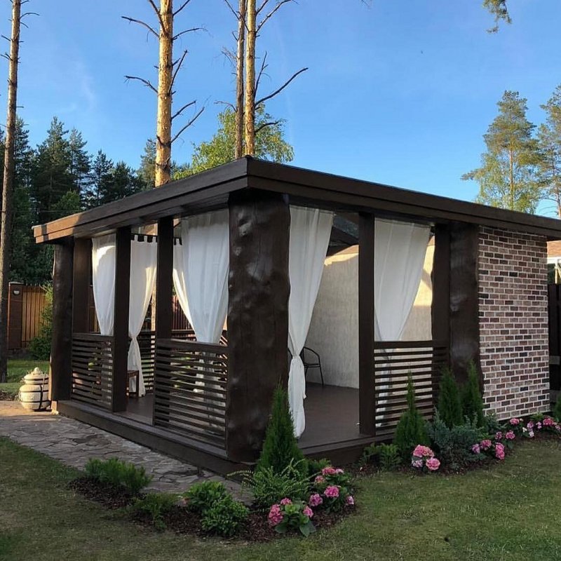 Современные беседки из дерева