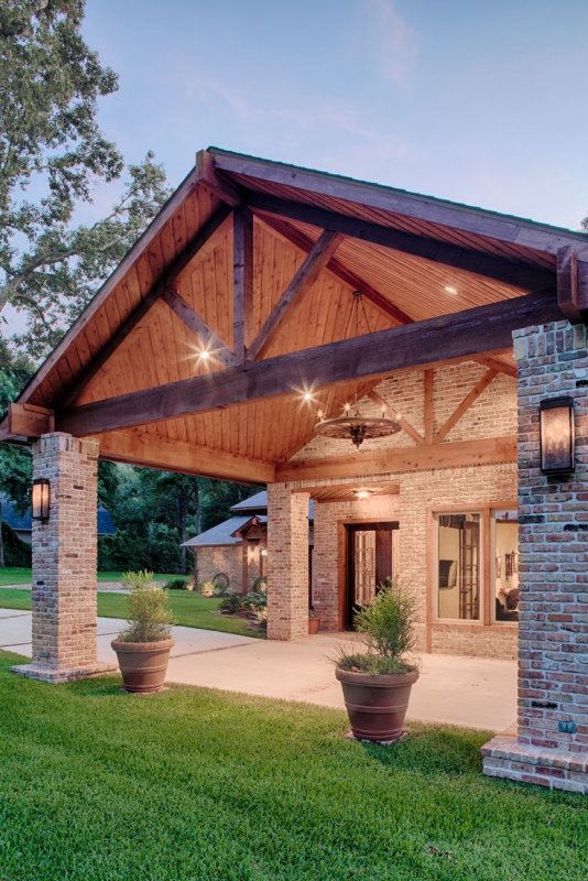 Timber frame навес