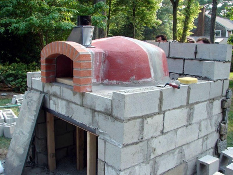 Садовая печь из блоков