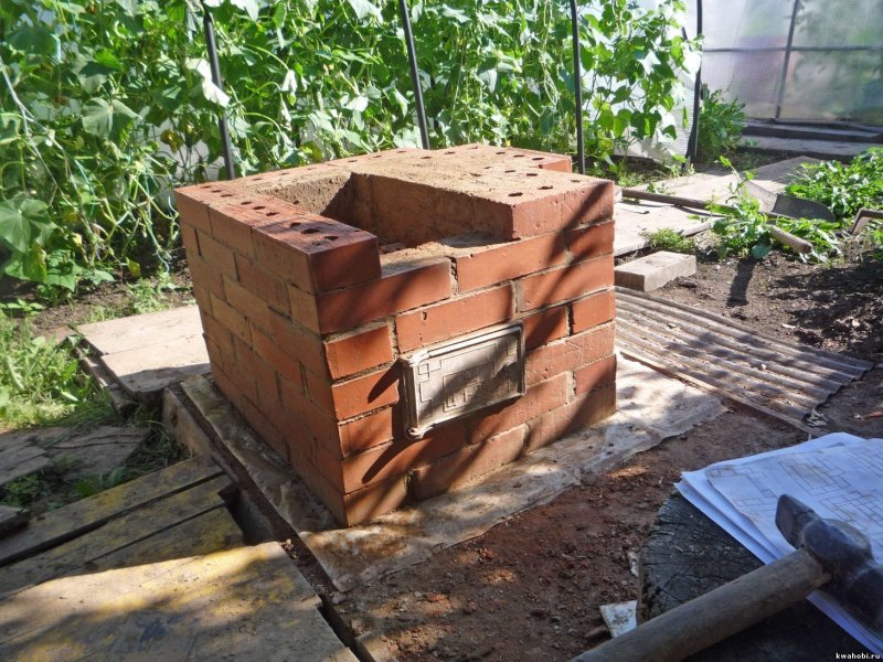 Уличная печка из кирпича