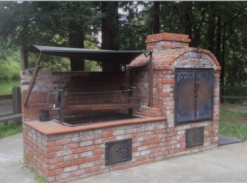 Barbecue Smoker Grill из кирпича
