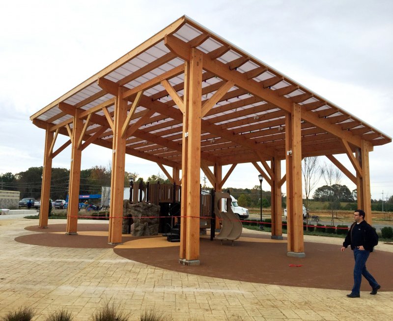Timber frame навес