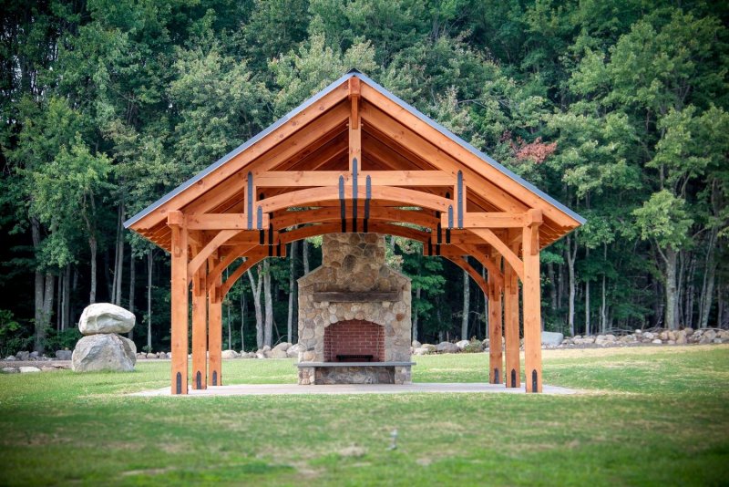 Timber frame навес