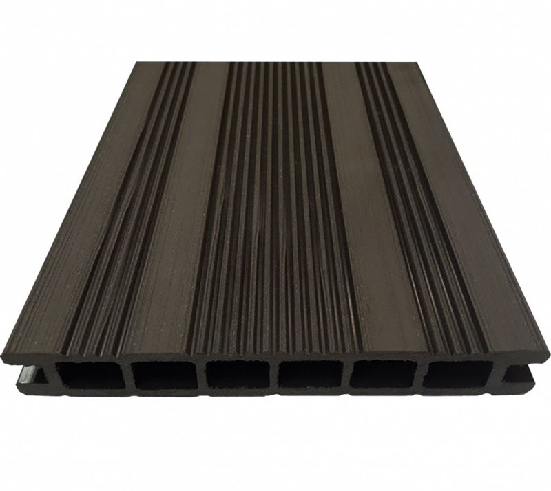 Террасная доска Ecodeck (шовная) 165*23,5*4000мм, коричневый (арт. Eco4000b)