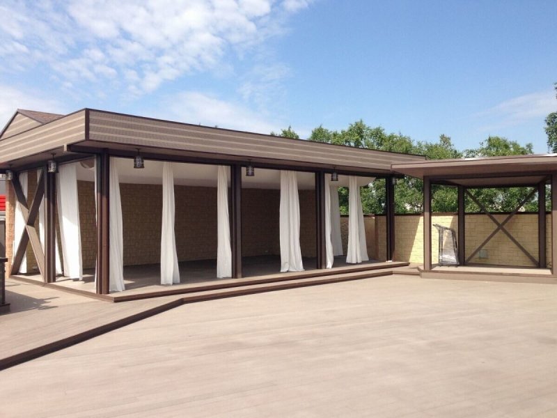 Террасная доска бесшовная на основе ПВХ марки Holzhof