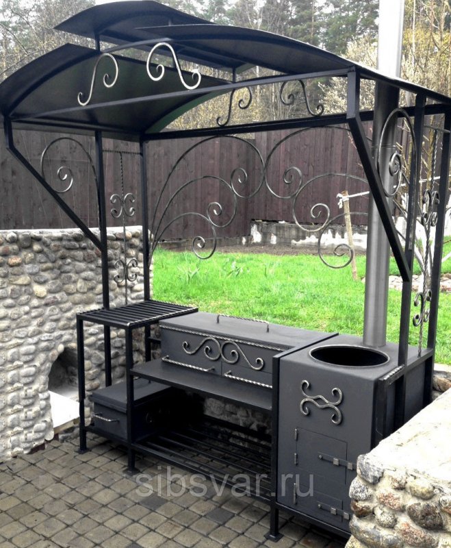 Мангал с крышей Grill area