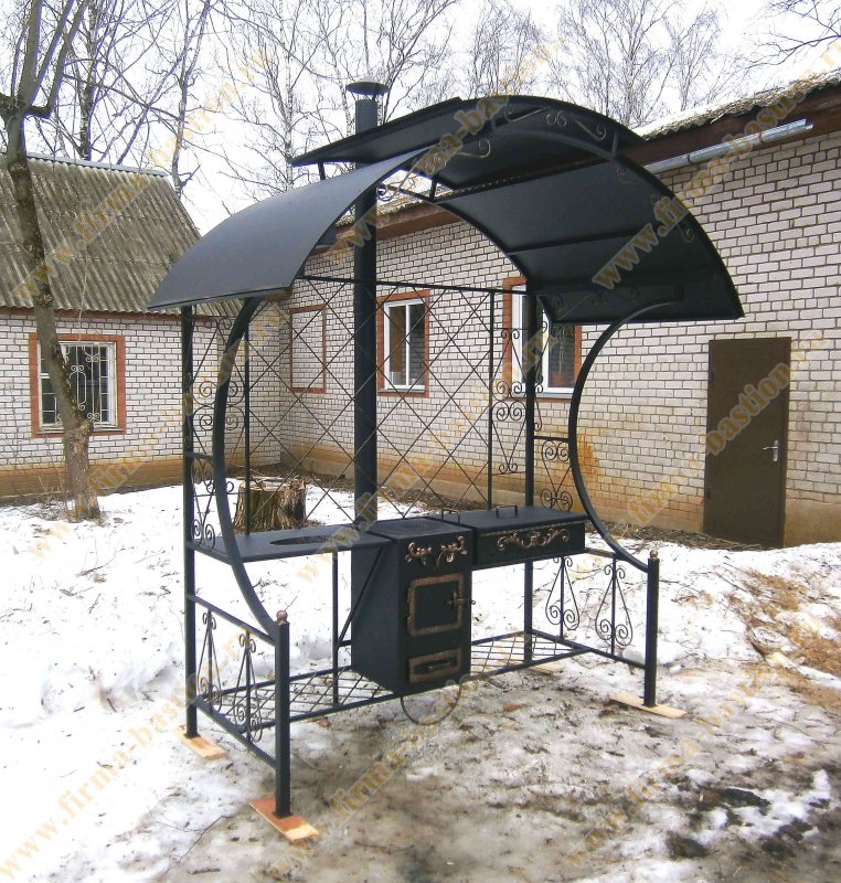 Проект мангала с крышей