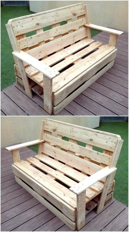 Скамейка из паллет