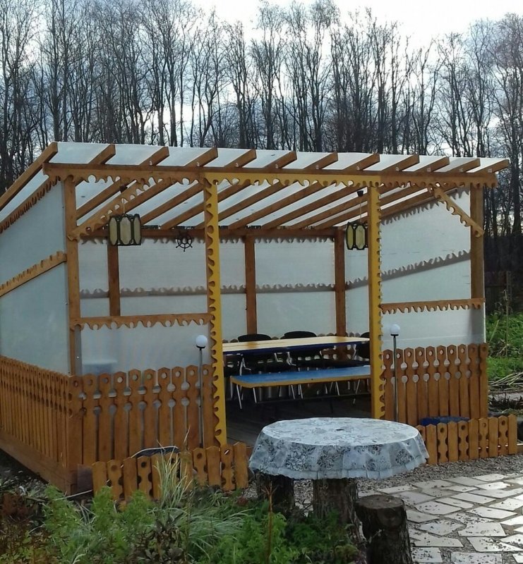Летние беседки из дерева