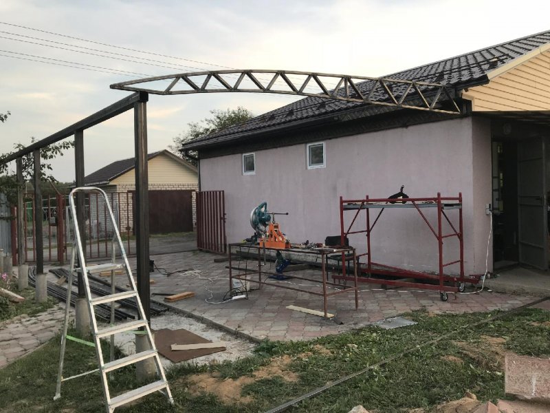 Навесы из поликарбоната для дачи