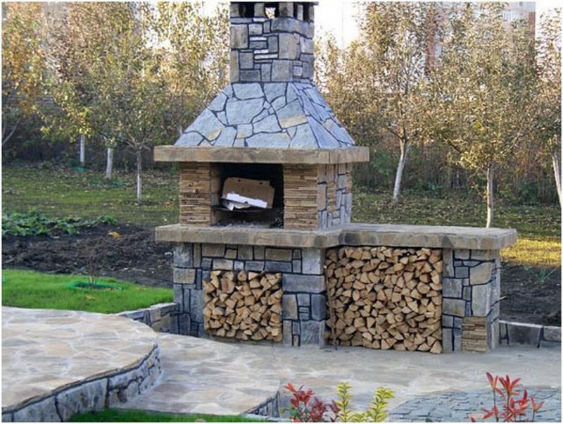 Костровище очаг из кирпича