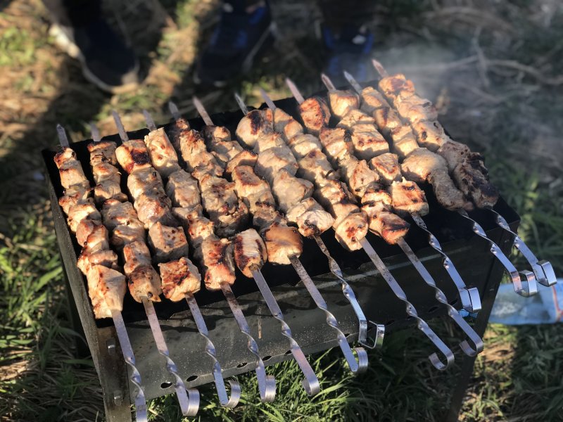 Компания на шашлыках