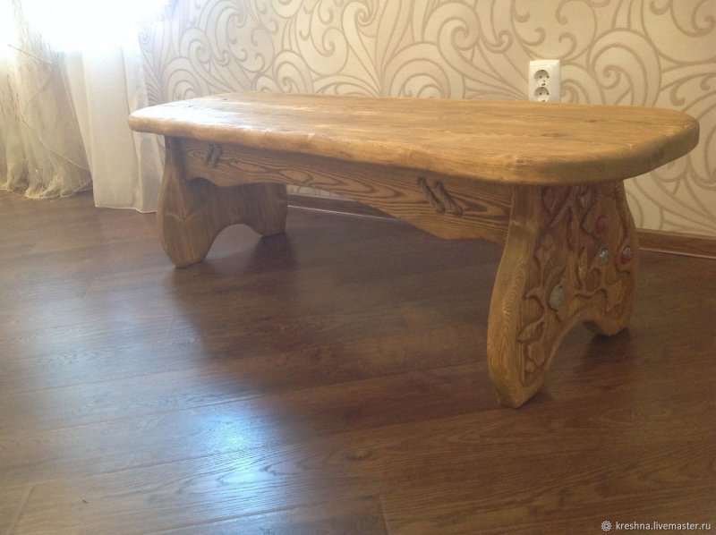 Скамейки из дерева фигурные