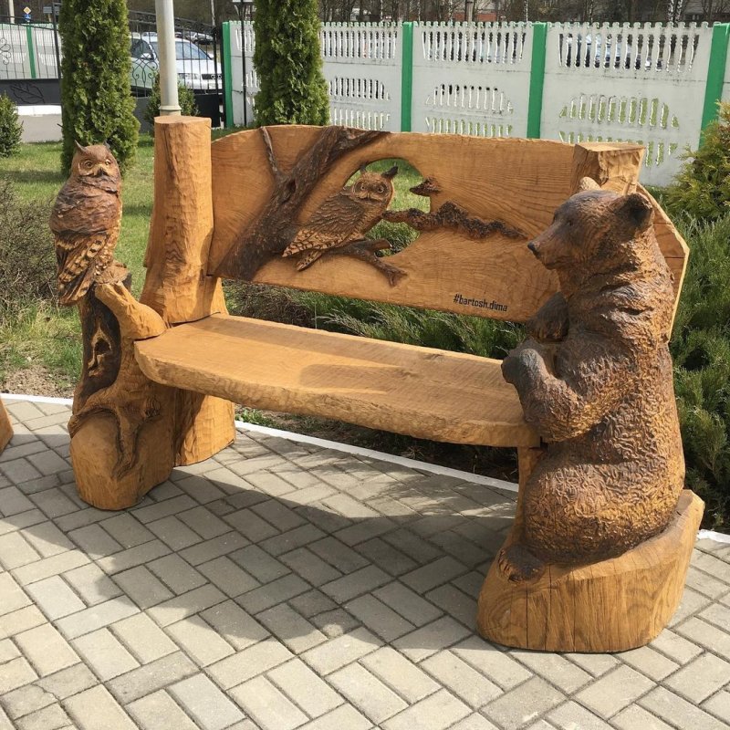 Скамейки из глины