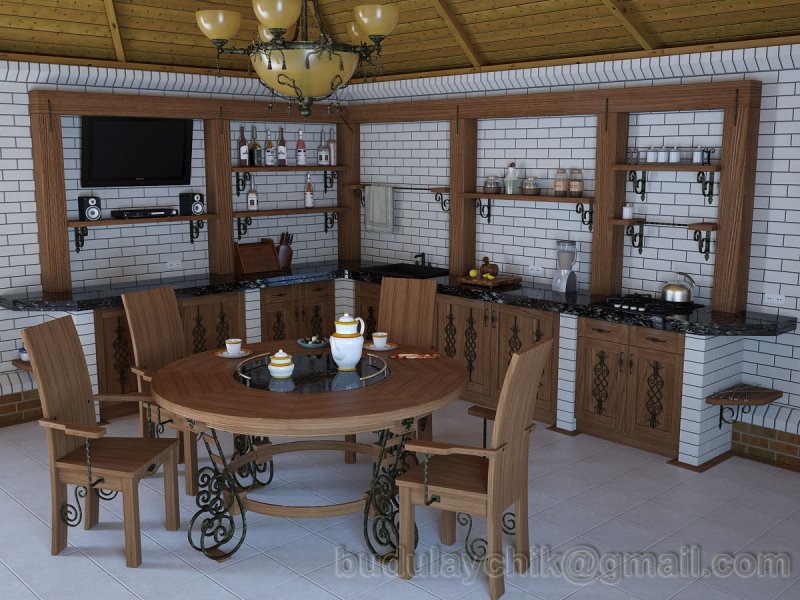 Кухонная мебель для беседки