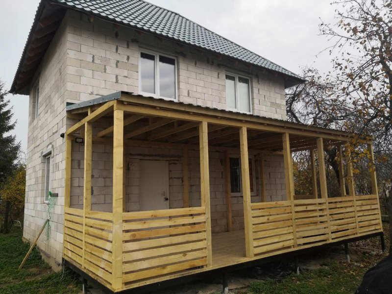 Веранда своими руками из дерева