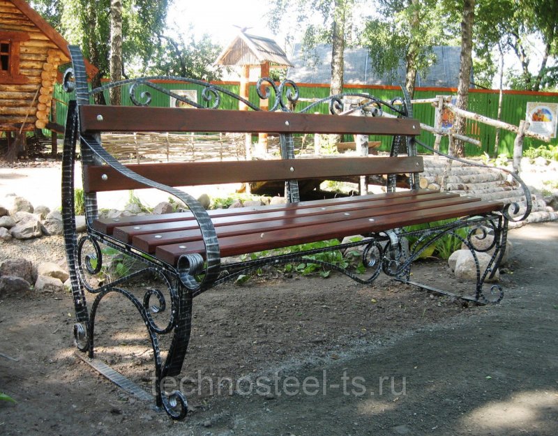 Художественная ковка лавочки